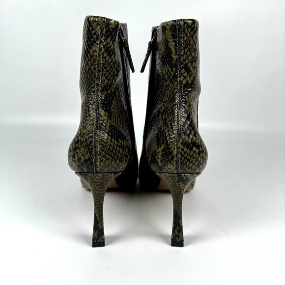 NEW in Box BCBGMAXAZRIA PIA Green Snakeskin Leather Booties Size 7.5M - Picture 7 of 11